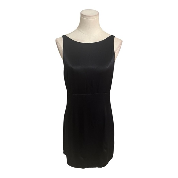 RAILS Black Satin Kaye Mini Dress Scoop Back Party Vacation Size 4 Wedding Guest - Picture 10 of 10